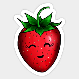 Strawberry Smiles Sticker